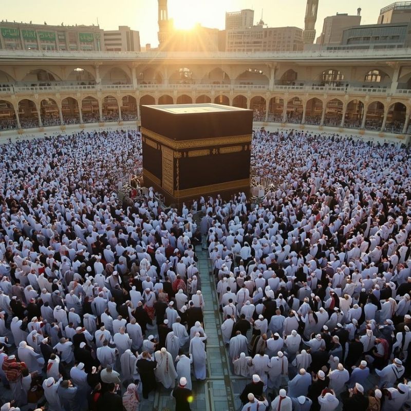 umrede ne giyilir ? kadınlar ve erkekler kabeyi tavaf ediyor