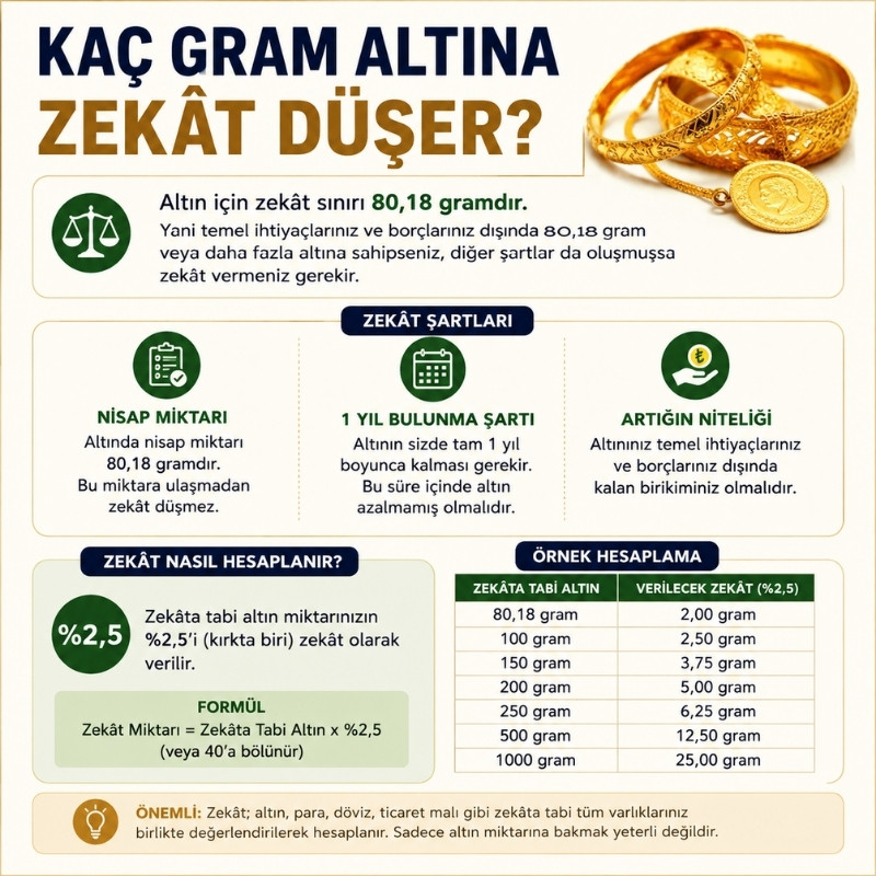 Kaç Gram Altına Zekat Düşer
